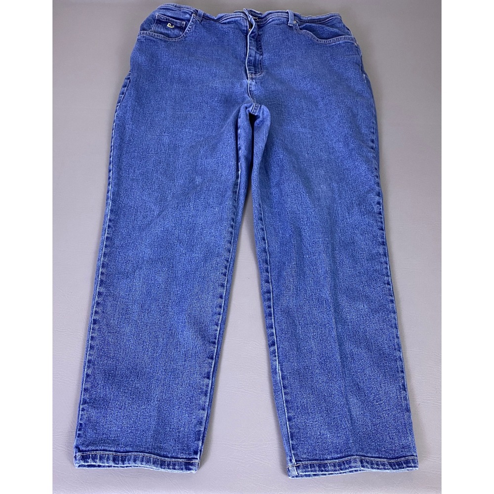 Gloria Vanderbilt Jeans Women's Plus 20W Straight Leg Blue Stretch‎ High Rise